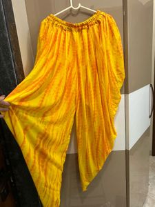 Yellow co-ord set kurti and dhoti