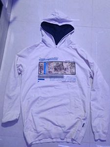 Men's White Graphic Hoodie