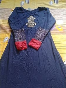 Blue And Red Gown