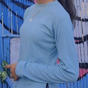 Ribbed Knit Long Sleeve Top