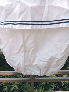 White Sailor Collar Crop Top