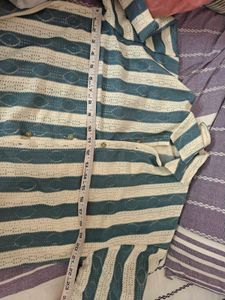 Striped Camp Collar Shirt