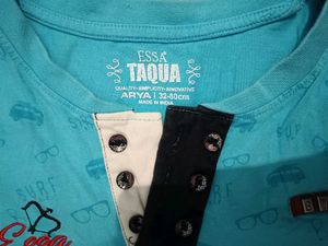 Cool Blue T-Shirt with Surf Graphics