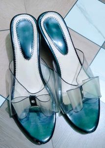 Cute Transparent Bow Sandals