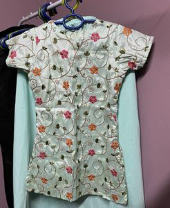self customised kurti skirt set with dupatta