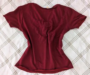 Cherry Red/Maroon Bow Top