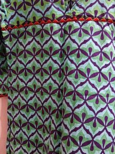 Green &amp; Blue Geometric Print Kurta