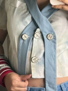 Crop Blazer Top