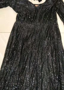 2 days old new Sparkling Black Sequin Dress