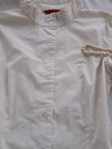 Elegant White Button-Up Shirt
