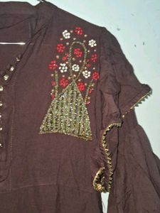 Elegant Brown Ruffle Sleeve Dress🤎