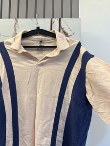 Men's Color Block Polo T-Shirt, L Size