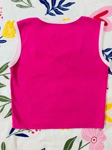 Hot Pink Cropped Tank Top