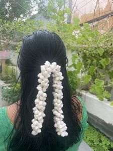 White Flower Hair Garland