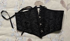 Newme vintage Gothic Black Brocade Corset Belt