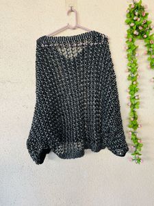 Chic Black &amp; silver Knit Sweater