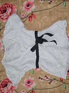 polka dot wrap top