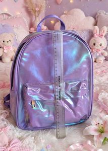 🆕Holographic Purple Backpack