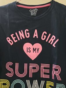 Girls' "Super Power" Long Sleeve Top