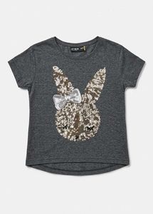 Girls Sequined Bunny T-Shirt