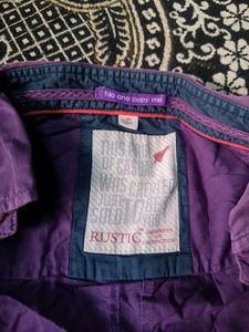 Men's Purple Casual Button-Up Shirt