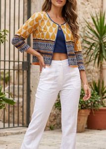 Asthetic Navratri Look with Boho Crop Jacket