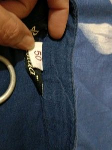 Blue Embroidered Tunic Top