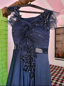Elegant Navy Blue Gown