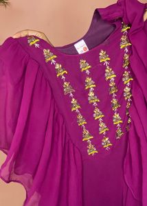 Gorgeous Embroidered Purple Gown