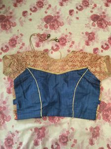 Elegant Blue &amp; Orange Lehenga Set