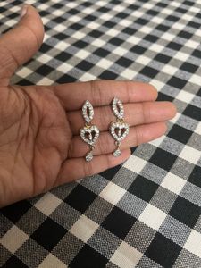 Heart-Shaped Dangle Earrings