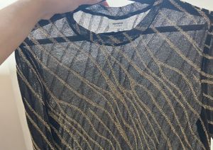 Sheer Animal Print Long Sleeve Top