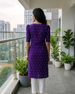 Vibrant Purple Embroidered Kurta( LIMITED OFFER)