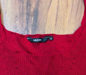 Chic Red Knit Tank Top
