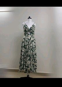 Green Floral Maxi Dress