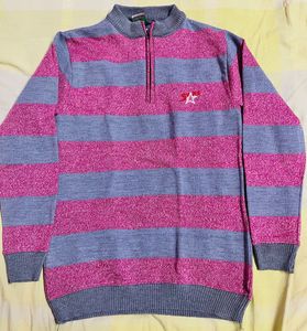 Unisex Brand new Striped Quarter Zip Sweater