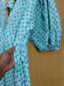 Backless Mango Flared Dress