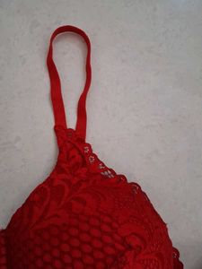 34C Lace Red Bra