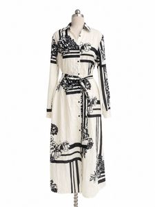Chic Floral Print Shirt Dress