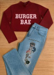 combo pack of jeans &amp; crop top