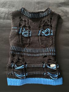 Black and Blue Sweater Vest