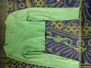 Lime Green Long Sleeve Crop Top