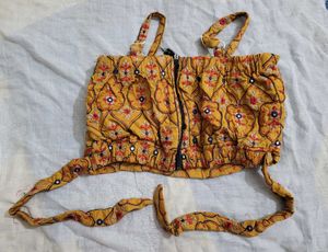 Embroidered Crop Top