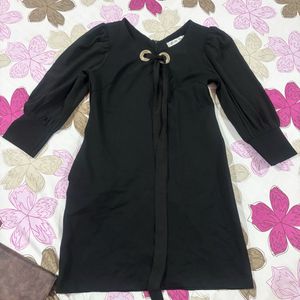 Chic Black Puff Sleeve Dress