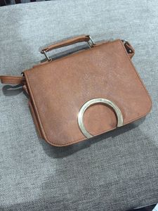 Brown Satchel Handbag