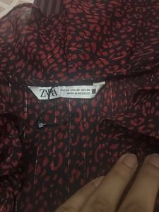 Chic Ruffled Print Shirt