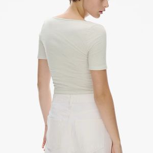 H&amp;M Cropped Short Sleeve Top