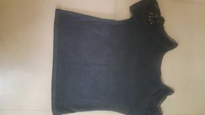 Very Unique Gray Cold Shoulder Tee