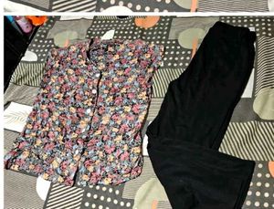 Floral Print Pajama Set