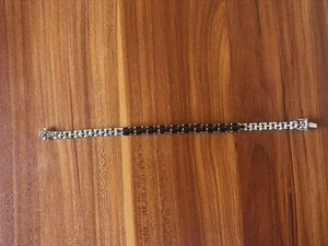 Elegant Black Gemstone Bracelet